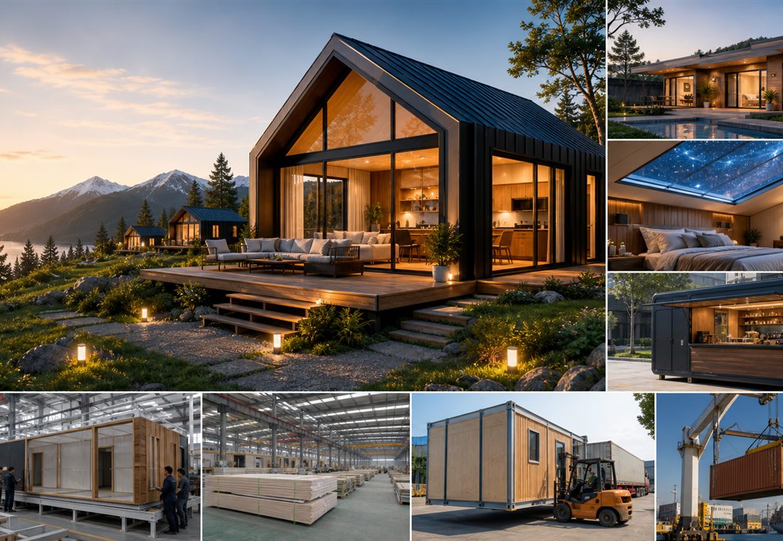 Prefab modular resort cabin design plan